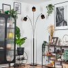 Alsen Lámpara de pie Cromo, Negro, 3 luces