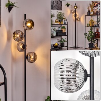 Ripoll Lámpara de pie Cromo, Ahumado, 4 luces