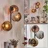 Ripoll Luminarias esféricas, Apliques Cromo, dorado, Color cobre, Ahumado, 3 luces