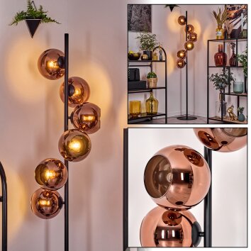 Koyoto Lámpara de pie Color cobre, 6 luces