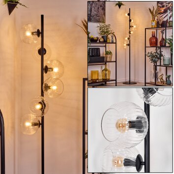 Koyoto Lámpara de pie 31 cm Transparente, 6 luces