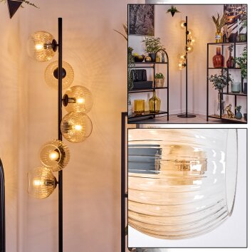 Koyoto Lámpara de pie 31 cm Colores ámbar, Transparente, 6 luces