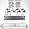 Gastor Lámparas suspendidas, Luminarias esféricas, Lámparas colgantes Transparente, Ahumado, 8 luces