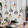 Koyoto Lámparas suspendidas, Luminarias esféricas, Lámparas colgantes Crudo, Negro, 8 luces