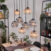 Koyoto Lámparas suspendidas, Luminarias esféricas, Lámparas colgantes Crudo, Negro, 8 luces