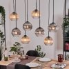 Koyoto Lámparas suspendidas, Luminarias esféricas, Lámparas colgantes Crudo, Negro, 8 luces