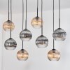 Koyoto Lámparas suspendidas, Luminarias esféricas, Lámparas colgantes Crudo, Negro, 8 luces