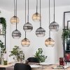 Koyoto Lámparas suspendidas, Luminarias esféricas, Lámparas colgantes Crudo, Negro, 8 luces