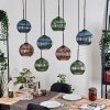 Koyoto Lámparas suspendidas, Luminarias esféricas, Lámparas colgantes Crudo, Negro, 8 luces