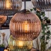 Koyoto Lámparas suspendidas, Luminarias esféricas, Lámparas colgantes Crudo, Negro, 8 luces