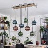 Koyoto Lámparas suspendidas, Luminarias esféricas, Lámparas colgantes Crudo, Negro, 8 luces