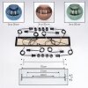 Koyoto Lámparas suspendidas, Luminarias esféricas, Lámparas colgantes Crudo, Negro, 8 luces