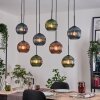 Koyoto Lámparas suspendidas, Luminarias esféricas, Lámparas colgantes Crudo, Negro, 8 luces