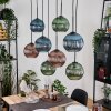 Koyoto Lámparas suspendidas, Luminarias esféricas, Lámparas colgantes Crudo, Negro, 8 luces