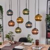 Koyoto Lámparas suspendidas, Luminarias esféricas, Lámparas colgantes Crudo, Negro, 8 luces