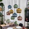 Koyoto Lámparas suspendidas, Luminarias esféricas, Lámparas colgantes Crudo, Negro, 8 luces