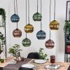Koyoto Lámparas suspendidas, Luminarias esféricas, Lámparas colgantes Crudo, Negro, 8 luces