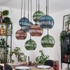 Koyoto Lámparas suspendidas, Luminarias esféricas, Lámparas colgantes Crudo, Negro, 8 luces
