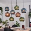Koyoto Lámparas suspendidas, Luminarias esféricas, Lámparas colgantes Crudo, Negro, 8 luces