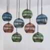 Koyoto Lámparas suspendidas, Luminarias esféricas, Lámparas colgantes Crudo, Negro, 8 luces