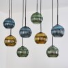 Koyoto Lámparas suspendidas, Luminarias esféricas, Lámparas colgantes Crudo, Negro, 8 luces