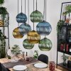 Koyoto Lámparas suspendidas, Luminarias esféricas, Lámparas colgantes Crudo, Negro, 8 luces