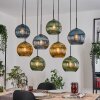 Koyoto Lámparas suspendidas, Luminarias esféricas, Lámparas colgantes Crudo, Negro, 8 luces
