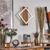 Ellekilde Apliques LED Marrón, Color madera, Negro, 1 luz