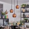 Koyoto Lámparas suspendidas, Luminarias esféricas, Lámpara colgante de clúster 30 cm Color cobre, 3 luces