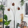Cando Lámpara de pie Cromo, Negro, 3 luces