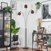 Cando Lámpara de pie Cromo, Negro, 3 luces