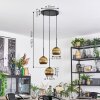 Koyoto Lámparas suspendidas, Luminarias esféricas, Lámpara colgante de clúster dorado, 3 luces