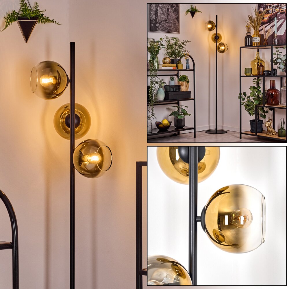 Koyoto Lámpara de pie 31 cm dorado, Transparente, 3 luces main product photo