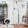 Yaak Lámpara de pie Cromo, Negro, Blanca, 3 luces