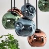 Ripoll Plafones, Luminarias esféricas Azul, Verde, Color cobre, 9 luces
