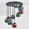 Ripoll Plafones, Luminarias esféricas Azul, Verde, Color cobre, 9 luces