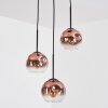 Ripoll Lámparas suspendidas, Luminarias esféricas, Lámpara colgante de clúster Transparente, Color cobre, 3 luces