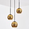 Koyoto Lámparas suspendidas, Luminarias esféricas, Lámpara colgante de clúster 30 cm dorado, 3 luces