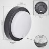 Jelad Aplique de exterior, Apliques LED Negro, 1 luz, Sensor de movimiento