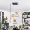 Koyoto Lámparas suspendidas, Luminarias esféricas, Lámpara colgante de clúster Colores ámbar, Transparente, 3 luces