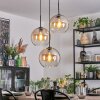 Koyoto Lámparas suspendidas, Luminarias esféricas, Lámpara colgante de clúster Colores ámbar, Transparente, 3 luces