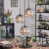 Koyoto Lámparas suspendidas, Luminarias esféricas, Lámpara colgante de clúster Transparente, Ahumado, 3 luces