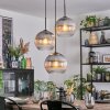 Koyoto Lámparas suspendidas, Luminarias esféricas, Lámpara colgante de clúster Transparente, Ahumado, 3 luces