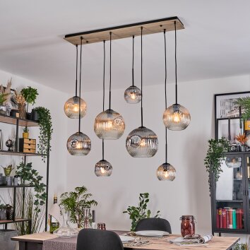 Ripoll Lámparas suspendidas, Luminarias esféricas, Lámparas colgantes Crudo, Negro, 8 luces