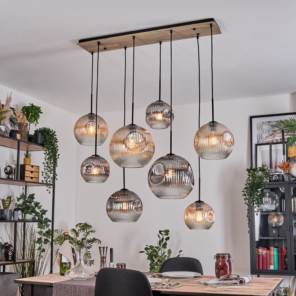 Ripoll Lámparas suspendidas, Luminarias esféricas, Lámparas colgantes Crudo, Negro, 8 luces main product photo