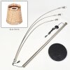 Lindberg Lámpara de pie Níquel-mate, Negro, 3 luces