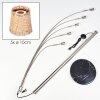 Lindberg Lámpara de pie Níquel-mate, Negro, 5 luces