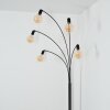 Codecro Lámpara de pie Negro, Blanca, 5 luces