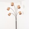 Soungou Lámpara de pie Cromo, Negro, 5 luces