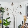 Yaak Lámpara de pie Níquel-mate, Negro, Blanca, 5 luces